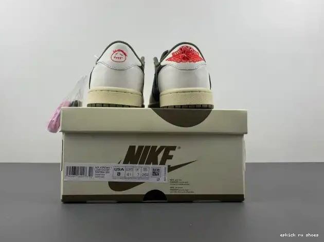 Cheap MEDIUM 1 TRAVIS JORDAN OLIVE LOW DM7866-200 X AIR SCOTT OG 0505